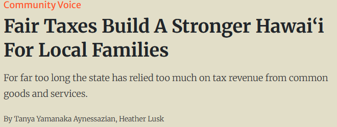 Civil Beat: Fair Taxes Build A Stronger Hawaii For Local Families